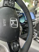 Honda Civic FB7 Araca Özel Dikmeli Direksiyon Kılıfı NOKTA DÜZ MAVİ İP thumbnail 4