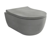 V-Tondo Rimless Gizli Taharet Girişli Kısa Asma Klozet Mat Beton 1417-069-0128 Kapaksız - 1