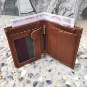 Hakiki Deri Erkek Bozuk Para Gözlü Taba Cüzdan gvn-0129 - 1