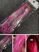 Eagenset Çapari Poşet Sim Ultraviyole Uv Neon Koyu Pembe Balık Sırtı Kırçıl 1 mm 35 Metre thumbnail 2