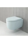 V-tondo Rimless Asma Klozet Kanalsız Kısa Kapak Hariç Mat Buz Mavisi 1417-029-0128 - 2