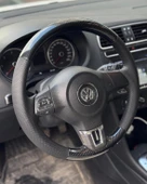 Volkswagen Polo Araca Özgü Dikmeli Direksiyon Kılıfı 5D KRİSTAL KARBON SOFT NOKTA thumbnail 1