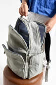 Bagacar Bolsas 1094 Su Geçirmez İthal Krinkıl Kumaş Laptop Bölmeli Okul ve Günlük Sırt Çantası AGri - 3