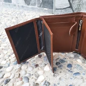 Hakiki Deri Erkek Bozuk Para Gözlü Taba Cüzdan gvn-0129 - 4