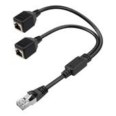 PowerMaster PM-25434 Erkek RJ45 TO 2x Dişi Ethernet Çoklayıcı Splitter Dağıtıcı - 1