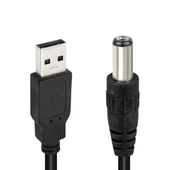 Powermaster Usb Erkek 5.5*2.5 Mm Uçlu Adaptör Jacklı 1 Metre Kablo - 1