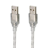 Powermaster 3 Metre Usb Erkek-Erkek Kablo Şeffaf - 1