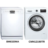 Profilo 6 Program Bulaşık Makinesi (BM6320MA) + 9 Kg Çamaşır Makinesi (CMN12190TR) - 1
