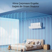 TriLine Split Klima Çarpma Önleyici Hava Kalkanı Ayarlanabilir Delikli Klima Siperliği Aparatı thumbnail 7