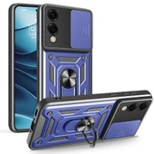 Galaxy S25 Edge Kılıf Magnetik Standlı Kamera Korumalı Zore Sürgülü Vega Kapak - 1
