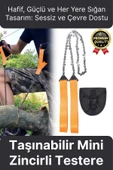 Çok Amaçlı Saplı Taşınabilir Güçlü Dayanıklı Ergonomik Hafif Çantalı Mini Manuel Zincirli Testere - 1