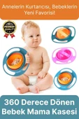 Özel Seri Kolay Temizlenir Dayanıklı Bpa İçermez 360 Derece Dönen Dökülmeyen Bebek Mama Kasesi - 1