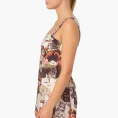 Sarı Gri Yazlık Mini Boy Elbise - 3