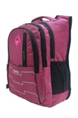 Okul Çantası 5 Cepli + Kalemlik Su Geçirmez Lise Ortaokul Çantası Pembe thumbnail 2
