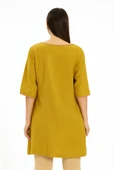 Vual (Tülbent) Sarı Tunik Elbise - 2