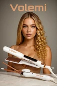 Volemi V-0096 2’si 1 Arada Isı Ayarlı Profesyonel Seramik Saç Şekillendirici Ve Maşa thumbnail 1