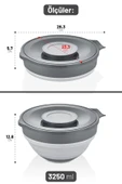 İronika Katlanır Akordiyon Sıçramayı Önleyici Kapaklı Mikser Karıştırma Kabı 3250 ml - 3