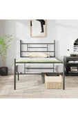 Özgök Tarım CNDHOME Metal Karyola HSN Metal Karyola Siyah Renk, Çift Kişilik, Ölçü Seçenekli 140x190 - 3