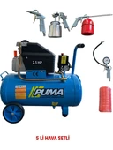 PUMA 50 Litre 2.5 HP 220 Volt Akuple Pistonlu Kompresör (5 Lİ HAVA SETLİ) thumbnail 1