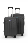 Petra Lüx 2'li Abs Valiz Seti Büyük & Orta Boy Antrasit thumbnail 1