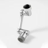 Perlatörlü Esnek Evye Musluk Başlığı 180° Döner Su Tasarruflu Krom Mutfak Bataryası Adaptör Musluk thumbnail 5