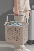 İronika Samba Kirli Temiz Çamaşır Sepeti Çok Amaçlı Oyuncak Sepeti - Latte thumbnail 1