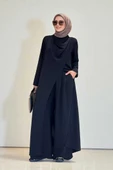 Tek Omuz Gold Toka Detaylı Tunik Pantolon Takım 8698 Siyah thumbnail 1