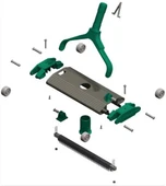 GEMAŞ Vakumlu Havuz Süpürgesi 1,5 inç Geçme Klipsli Model 346 mm-ToptancıyızBiz thumbnail 2