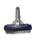 Krom Saplı Paslanmaz Klipsli Model Tel Havuz Fırçası 15 cm-Stainless Steel Algae Brush-ToptancıyızBiz thumbnail 3