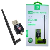 Usb 1200 mbps wireless wifi adaptör 2.4 Ghz 5 dbı antenli wifi adapter thumbnail 4