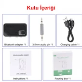 Bluetooth 5.3 Kablosuz 2in1 Verici Alıcı ses Adaptörü 3.5mm aux girişli - 5