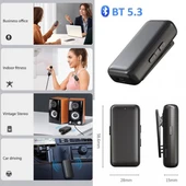 Aux Bluetooth V5.3 şarjlı ses alıcı-verici Mikro hafıza kart girişli bluetooth adapör - 2