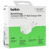 Belkin Boost Compact USB-C PD 3.1 30W Şarj Cihazı, Beyaz thumbnail 1