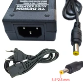 12V 7A  5.5*2.5mm Standart uç adaptör 12 volt 7 amper AC-DC Adaptör thumbnail 2