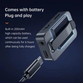 Mikro hafıza kart girişli  Bluetooth 5.0 Ses Alıcısı Verici LED Ekranlı mp3 çalar thumbnail 3