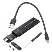 Usb 3.1 Type c  Nvme ssd taşınabilir harici harddisk kutusu thumbnail 5