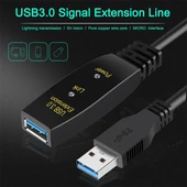 Usb 3.0 extension güçlendirilmiş uzatma kablosu 15m USB 3.0 uzatma kablosu thumbnail 2