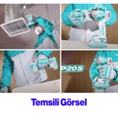 Şarjlı Akülü Vidalama Matkap 2'li Set 20 V 4.0 Ah Batarya Darbeli Vidalama Matkap Vida Sıkma Sökme thumbnail 7