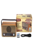 Kemai MD-511BT Nostaljik görünümlü Ahşap Radyo Bluetooth Hoparlör USB TF FM Radyo - 3
