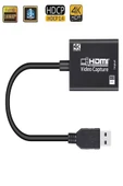 ULTRATEKNO ZR432 USB 3.0 4Kx2K Video Capture Taşınabilir HDMI USB Video Yakalama Kartı - 1