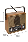 Kemai MD-511BT Nostaljik görünümlü Ahşap Radyo Bluetooth Hoparlör USB TF FM Radyo - 2