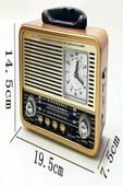 ULTRATEKNO NS-8898BT Nostaljik Radyo Analog Saatli FM Radyo Bluetooth Hoparlör USB TF AUX MP3 Çalar thumbnail 6