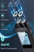ULTRATEKNO KB80 64 GB Dijital Ekranlı Ses Kaydedici Kulaklık + Çift Mikrofonlu Profesyonel Ses Kayıt Cihazı - 4