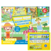 Lino Tekrar Kullanılabilen Sticker Pad Hayvanlar (LS-600) thumbnail 3