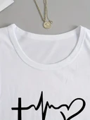 Kadın Uzun Kollu Bisiklet Yaka Yazı Baskılı Viskon Bluz thumbnail 4