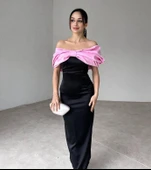 Pembe Önü Fiyonklu Elbise thumbnail 3