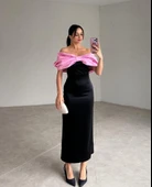 Pembe Önü Fiyonklu Elbise thumbnail 1