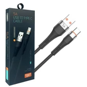 Powerway HC05 Örgülü 5 Amper USB TO Type- C 1 Metre Şarj Data Kablosu - 1