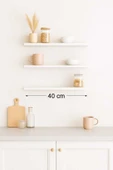 yankı-byeg 40 Cm 3lü Mat Beyaz Mdf Uçan Duvar Rafı Gizli Bağlantı Kitaplık thumbnail 1