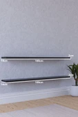 yankı-byeg 100 Cm 2li Mat Siyah Mdf Uçan Duvar Rafı Gizli Bağlantı Kitaplık thumbnail 2